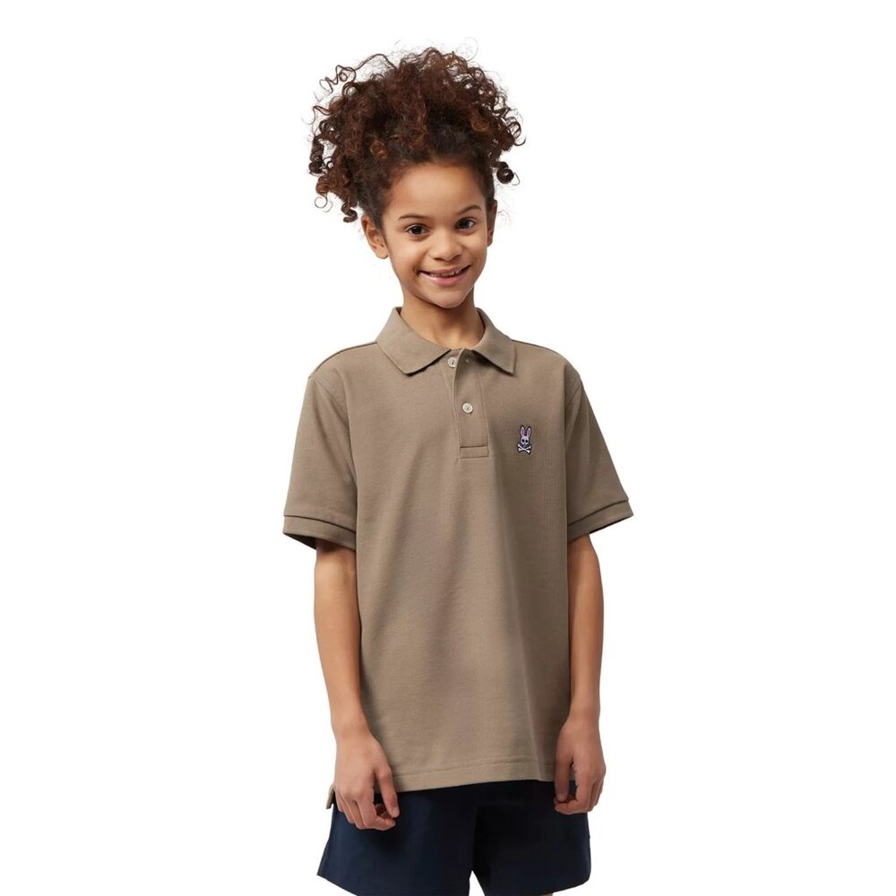Psycho Bunny Polo Shirt Boy Youth 10/12 L Kid Dusky Green Short Sleeve‎ Preppy